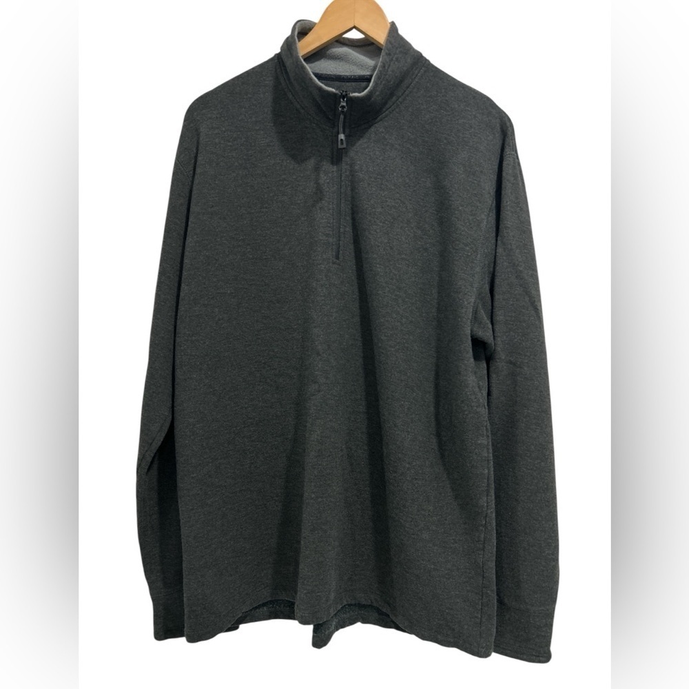 Orvis Tencel Blend Quarter Zip Soft and Cozy Mock Neck Pullover in Gray - Large